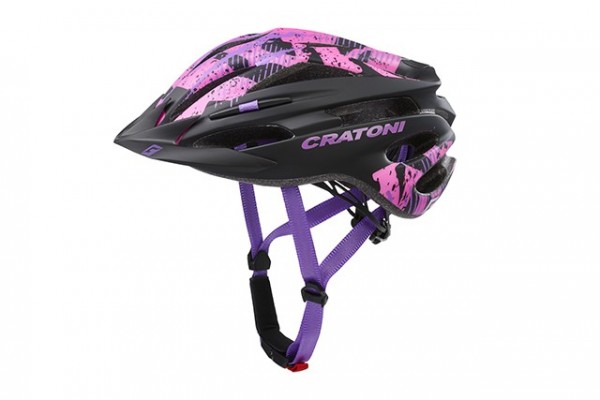 Cratoni Fahrradhelm Pacer Jr black-pink matt