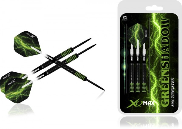 XQ MAX Green shadow 80% Tungsten Dartset Steeltip