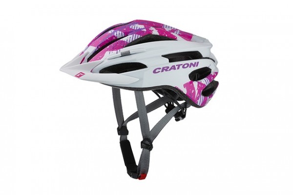 Cratoni Fahrradhelm Pacer Jr white-pink glossy