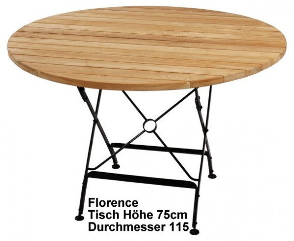 ZEBRA FLORENCE Tisch rund/groß (Ø115x75cm) Kundenretoure