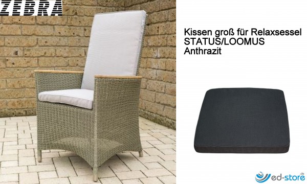 ZEBRA Kissenauflagen für Gartenmöbelreihe STATUS/LOOMUS