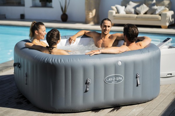 Bestway Lay Z-Spa Whirlpool Hawaii HydroJet Pro™ viereckig, 180x180x71 cm 2021