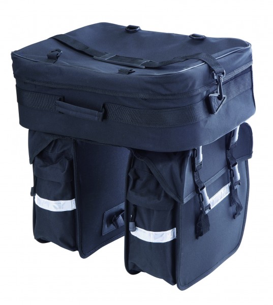 REX Bike Dreifachpacktasche mit abnehmbarem Topcase 0854