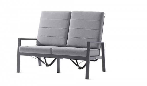 Sieger Lounge Perth Gestell eisengrau, Kissen Sunproof® hellgrau