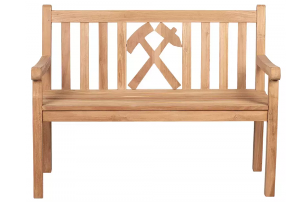 De Vries Gartenbank "Woodie" Glück auf - 120 x 60 x 89 cm