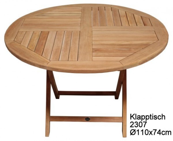 ZEBRA Klapptisch POKER Teak