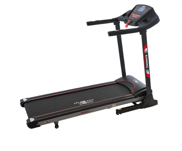 Christopeit Laufband TM 500S schwarz/silber/ rot, 18 km/h, manual incline