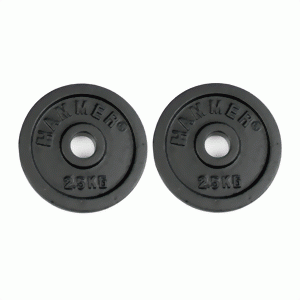 HAMMER Gewichtsscheiben 2x 2,5 kg, schwarz