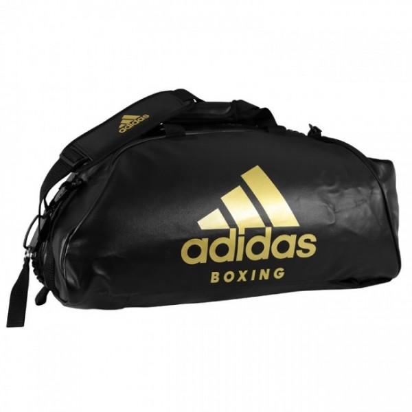 Adidas Sporttasche / Rucksack 2 in 1 schwarz/gold