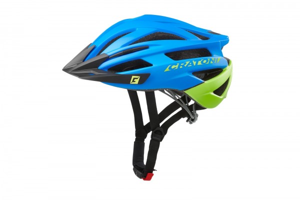 Cratoni Fahrradhelm Agravic blue-lime matt