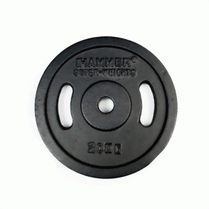 HAMMER Gewichtsscheiben 2x 20 kg, schwarz