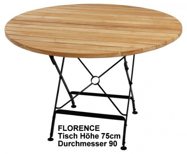 ZEBRA FLORENCE Tisch rund/klein (Ø90x75) -Retourenschnäppchen