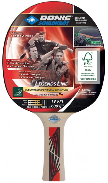 Donic-Schildkröt Tischtennisschläger Legends 600 FSC