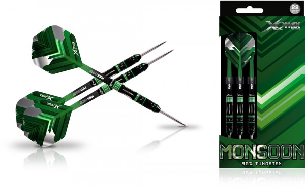 XQ MAX Monsoon 90% Tungsten Dartset Steeltip