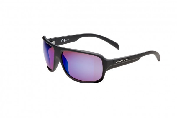 Cratoni Fahrradbrille C-Ice COLOR+ driving black matt grey-pink blue mirror