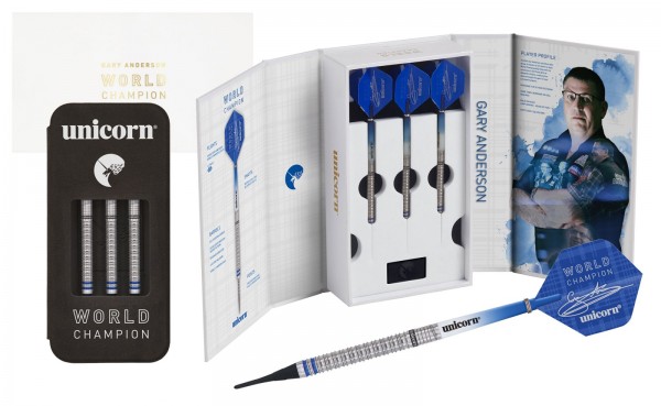 Unicorn Phase 3 World Champion Gary Anderson Soft Darts Presentation Box
