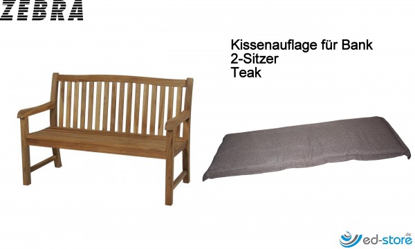 ZEBRA Kissenauflagen für Bank Teak