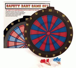 Winsport Dartboard Softdarts Turnierausführung 2 Loch, incl. 6 Softdarts