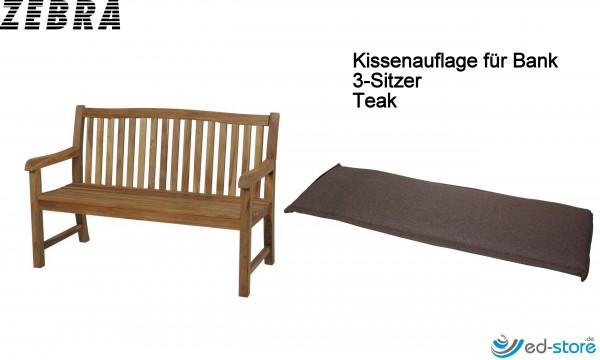 ZEBRA Kissenauflagen für Bank Teak