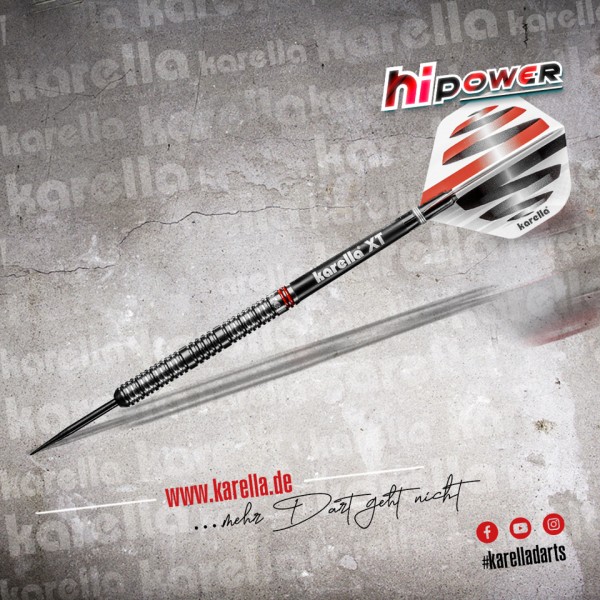 Karella Steeldart HiPower, schwarz, 90% Tungsten