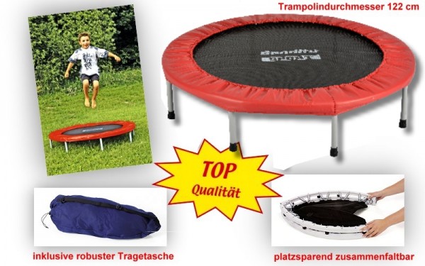Bandito Trampolin für Indoor und Outdoor 122 cm faltbar