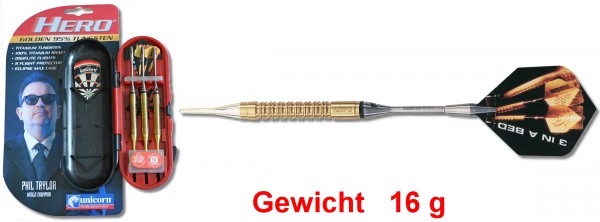 Unicorn Softdarts Phil Taylor Golden Hero - 16g