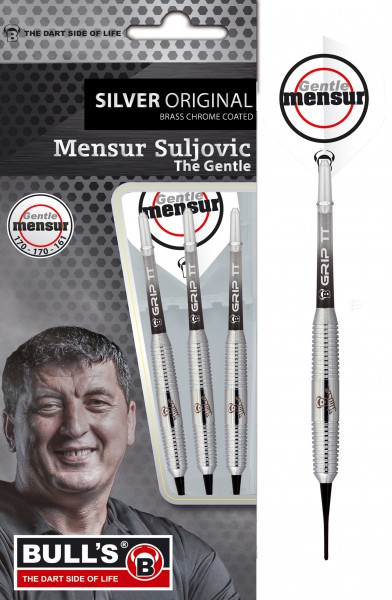 BULL'S "Mensur Suljovic" Team Player silver Soft Dart