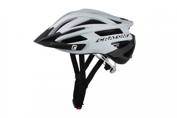 Cratoni Fahrradhelm Agravic white-black glossy