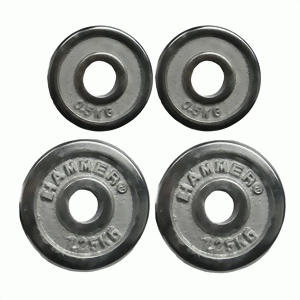 HAMMER Gewichtsscheiben 2x 0,5 kg, 2x 1,25 kg, chrom