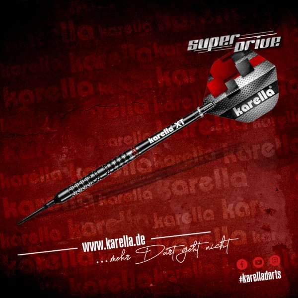 Karella Softdart SUPERDRIVE, schwarz, 90% Tungsten